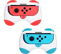 Poignées de Manettes pour Joy Con Compatible avec Le Modèle Switch&Switch OLED,Support de JoyCon Anti-résistant,2 Paquets de Poignées de Confort pour Manettes de Jeu,Bleu et Rouge
