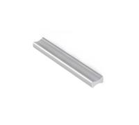 Poignées de meuble entraxe 96 mm aluminium anodisé - Gris - Modèle Moderne - Brillant - Lot de 4