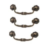 Poignées de meubles en bronze avec trou central de 86 mm, design traditionnel, facile à utiliser, convient pour salon, chambre à coucher