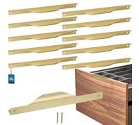 Poignées de meubles KOTARBAU® Modern Edge en aluminium doré mat 192/212 mm, lot