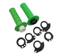 Poignées de moto 22 mm avec système de verrouillage antidérapant pour scooter, VTT, quad cruiser, style rétro, gris (vert)