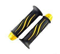 Poignées de moto avec éléments visuels bicolores et géométrie optimisée pour résister à la sueur et à la pluie (doré)