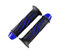 Poignées de moto avec éléments visuels bicolores et géométrie optimisée pour résister à la sueur et à la pluie (bleu)