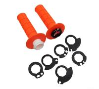 Poignées de moto de 22 mm à verrouillage à came - Texture antidérapante en mousse - Pour motocross tout-terrain, cruiser rétro - Gris (orange)