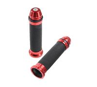 Poignées de moto en caoutchouc for pédales, poignées guidon scooter, modifiées, poignée réglage des gaz, 1 paire(Red)