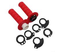 Poignées de moto ergonomiques antidérapantes de 22 mm pour scooter, VTT, vélo électrique, cruiser, Comfort Ride - Gris (rouge)