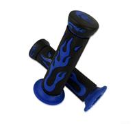 Poignées de moto tout-terrain 12,7 cm Flamme (bleu-noir)