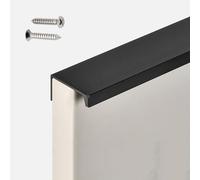 Poignées de Placard de Cuisine dissimulées, poignées de Meubles en Aluminium, poignées de Placard Invisibles, poignées de tiroir, poignées de Porte d'armoire, 1 pièce (Noir, Longueur 150 mm)