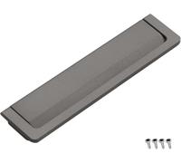 Poignées de placard Or 64mm Lot de 2, poignées de meuble alliage de zinc peintes, tirages pour tiroirs entraxes 64-128mm, poignée de porte cachée pour armoire e, Grey, Hole Centers:128mm/5in