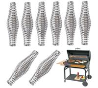 Poignées de poêle à bois Remplacement, 8pcs 4, 3 pouces Poignée de ressort en acier inoxydable, poignée grill facile à installer pour poêle touche cool et robuste, fumeur barbecue, grill, cuis