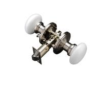 Poignées de porte blanches NCL, poignées de porte sans clé en nickel satiné, leviers de porte en porcelaine, bouton de porte de salle de bain int