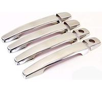 Poignées de porte chromées pour CLASSE C W202 | CLASSE E W210 | CLASSE ML W163 avec 2 serrures en acier inoxydable Poignée de porte Poignées extérieures Poignées chromées