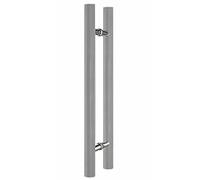 Poignées de porte coulissante, poignée bureau en bois grange, ronde forme H à double face for portails intérieurs et extérieurs robustes (rouge 80 cm/2,6 pi)(Gray,40cm/1.3ft)