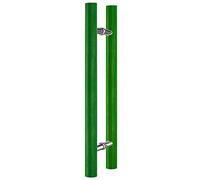 Poignées de porte coulissante, poignée bureau en bois grange, ronde forme H à double face for portails intérieurs et extérieurs robustes (rouge 80 cm/2,6 pi)(Green,60cm/2ft)