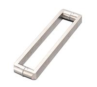 Poignées de porte coulissante, poignée, grange, robuste, double face, clôture carrée for moustiquaire/grande(Stainless Steel,(60.6 in))