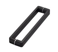 Poignées de porte coulissante, poignée, grange, robuste, double face, clôture carrée for moustiquaire/grande(Black,(25.2 in))