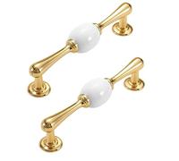 Poignées de porte d'armoire - Poignées de placard vintage en céramique, poignées en nœud antique pour tiroirs de cuisine