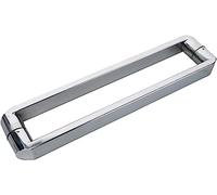 Poignées de porte de douche en acier inoxydable robuste - Poignée de porte en verre - Finition chromée polie - Argenté - 400 mm