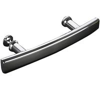 Poignées de porte de douche incurvées tendance en chrome poli | Boutons de porte de salle de bain pour portes intérieures | Poignée de porte en verre pour écran de douche / bouton poussoir (taille : 1