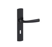 Poignées de porte design Muze - entraxe 195 mm - noir mat Onyx - clé L VACHETTE