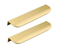 Poignées de porte dissimulées, bouton invisible armoire placard cuisine poignées bord doigt tirer tiroir or 2 pièces(Overall length 1200mm)