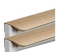 Poignées de porte dissimulées, bouton invisible, armoire, placard cuisine, poignées, bord doigt, tiroir, bronzé, 2 pièces(Overall length 1500mm)