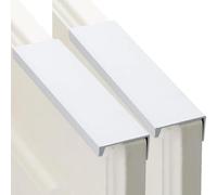 Poignées de porte dissimulées, bouton invisible en alliage d'aluminium for armoire, cuisine, placard, poignée d'armoire, bord doigt, poignées tiroir, argent 2 pièces(Hole distance 96mm)