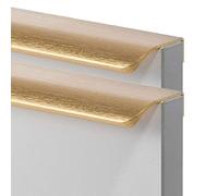 Poignées de porte dissimulées, bouton invisible en alliage d'aluminium poignées armoire tiroir d'armoire cuisine or brossé 2 pièces(Overall length 500mm)