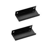 Poignées de porte dissimulées, poignées noires bouton invisible for armoire placard cuisine 2 pièces(Hole distance 160mm)