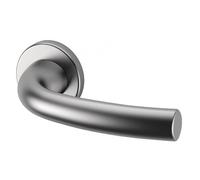Poignées de porte doubles sur rosaces - Arcade - aluminium - argent NORMBAU