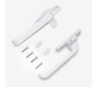 Poignées de porte en alliage d'aluminium blanc avec serrures pour fenêtres à battant, kit de matériel de rechange pour sécurité enfant