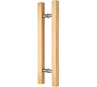 Poignées de Porte en Bois Massif, Conception à Double Face en Forme d'échelle pour Une Utilisation intérieure et extérieure aisée, avec Installation sur Barre Ronde ou carrée