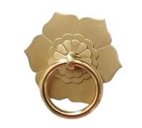 Poignées de porte en laiton Bronze, 1 pièce, heurtoir d'armoire, boutons placard, bouton tiroir, commode, anneau chute(Antique Brass,Medium Ring)