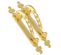 Poignées de porte en laiton massif, style rétro minimaliste apparent, bronze antique français doré, poignées à levier classiques européennes poignée(Brass,240 * 33mm)