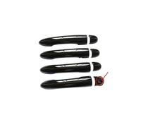 Poignées de porte extérieure Couvercle De Poignée De Porte En Plastique Noir Brillant, Accessoires Pour R&enault Clio 3 MK3 Iii 2006 2012 2013 RS Poignée de Porte Voiture Extérieure (Color : 4DC-1)