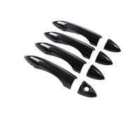 Poignées De Porte Extérieure Pour Alfa Romeo Pour Giulia 952 Pour Stelvio 949 2017-2019+ - Garniture De Poignée De Porte Avec Ou Sans Serrure Connectée - Fibre De Carbone BLNETU(4D No Smart Key 8PCS)