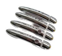 Poignées de porte extérieures automobiles Pour fibre pour Renault pour Clio 3 Iii Mk3 Accessoires de voiture 8 pour pièces Garniture poignée porte chromée Plastique ABS Imitation carbone(K-2)