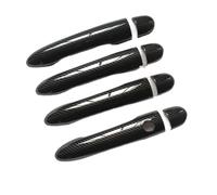 Poignées de porte extérieures automobiles Pour fibre pour Renault pour Clio 3 Iii Mk3 Accessoires de voiture 8 pour pièces Garniture poignée porte chromée Plastique ABS Imitation carbone(K1 TQ)