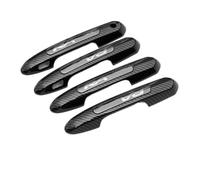 Poignées de porte extérieures automobiles Pour Toyota pour RAV4 Refit 20 21 ABS carbone pour autocollants de poignée porte extérieure en fibre, garniture couvercle cuvette(Handle 4PCS-01)
