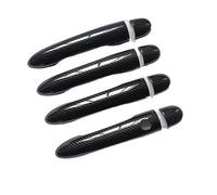 Poignées de porte extérieures du véhicule Garniture de poignée de porte pour Renault pour Scenic 2 Ii MK2 Accessoires Plastique Imitation Carbone pour Fibre(K1)