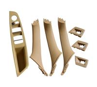Poignées de porte intérieures Kit De Garniture De Poignée De Porte D'accoudoir Porte Intérieure Pour Série 5 F10 F11 2009-2017 Revêtement intérieur(Beige a)