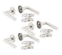 Poignées de porte modernes AGT - Acier inoxydable - Double - Carré