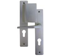 Poignées de porte palière alu argent