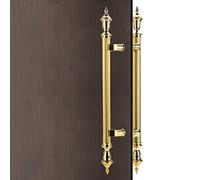 Poignées de Porte Style Vintage Dos à Dos, Barre d'appui en Acier Inoxydable pour portails d'entrée/Portes de Banque, Ensembles de quincaillerie de Porte Push-Pull avec Accessoires
