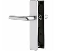 Poignées de porte sur plaque argent Bec de cane Golf VACHETTE Assa Abloy
