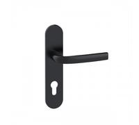 Poignées de porte sur plaques - entraxe 165 mm - noir mat Onyx - Logio - clé I VACHETTE