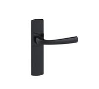 Poignées de porte sur plaques - entraxe 165 mm - noir mat Onyx - Muze - bec-de-cane VACHETTE