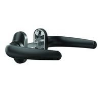 Poignées de porte sur rosaces étroites Scoot pour menuiserie aluminium - noir mat VACHETTE