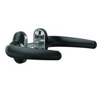 Poignées de porte sur rosaces étroites Scoot pour menuiserie aluminium - noir mat VACHETTE