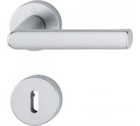 Poignées de porte sur rosaces Hambourg - finition argent - clé L HOPPE